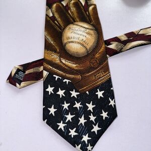 Baseball Tango By Max Raab Silk Tie (rn51898) (56.5L 3.75W)